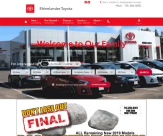 Rhinelandertoyota.com(Rhinelander Toyota) Screenshot