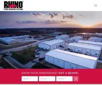 Rhinobldg.com(Steel & Metal Building Kits by Rhino Steel Building Systems) Screenshot
