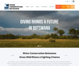 Rhinoconservationbotswana.com(Giving Rhinos a Future in Botswana) Screenshot