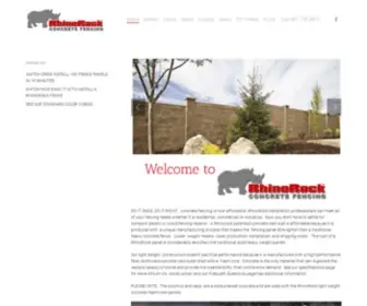 Rhinorock.com(Affordable Concrete Fencing) Screenshot