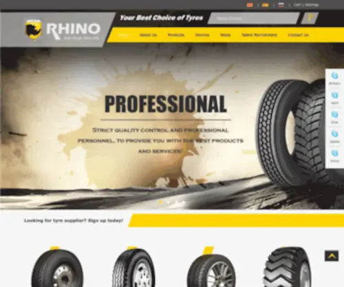 Rhinotyre.com(Truck Tyre) Screenshot
