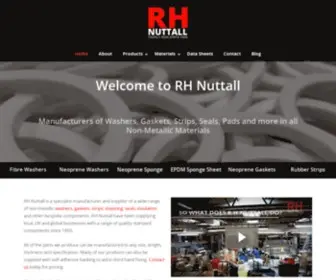 Rhnuttall.co.uk(Expert Gaskets Manufacturer and Supplier of Washers) Screenshot