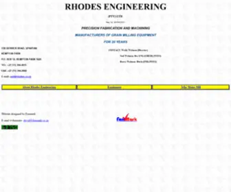 Rhodes.co.za(Rhodes Engineering) Screenshot