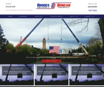 Rhodescrane.com(Rhodes Crane & Rigging located in Spokane Valley) Screenshot