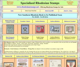 Rhodesianstamps.net(This webpage) Screenshot