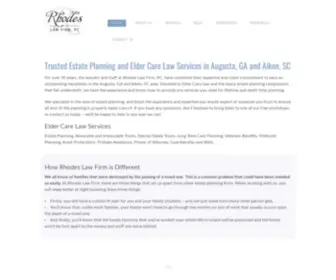 Rhodeslawfirmpc.com(Rhodes Law Firm offers Estate Planning in Augusta GA) Screenshot