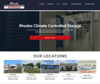 Rhodesstorage.com(Rhodes Climate Controlled Storage) Screenshot