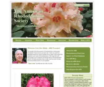 Rhododendron.org(The purpose of the Society) Screenshot
