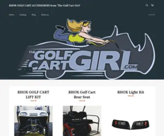 Rhoxwheels.com(RHOX GOLF CART ACCESSORIES from "The Golf Cart Girl") Screenshot