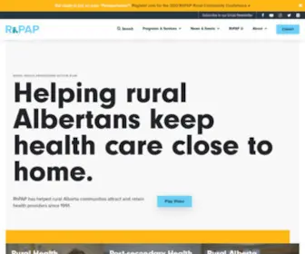 Rhpap.ca(Rural Health Professions Action Plan) Screenshot