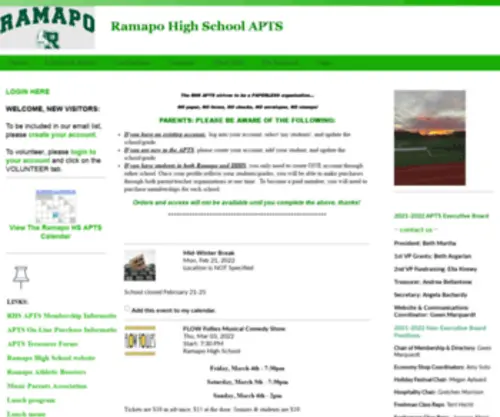Rhsapts.org(Ramapo HS APTS) Screenshot
