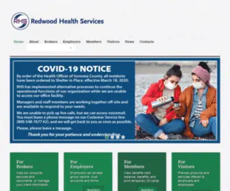 RHS.org(Redwood Health Services) Screenshot