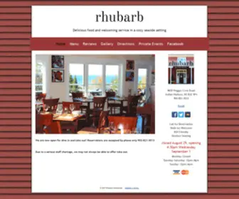 Rhubarbrestaurant.ca(Delicious food and welcoming service in a cozy seaside setting) Screenshot