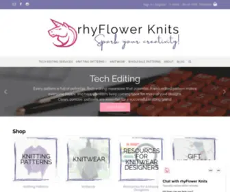 RHYflowerknits.com(Knitting Patterns & Tech Editing Services) Screenshot