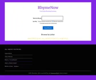 RHymenow.com(Rhyming Dictionary) Screenshot