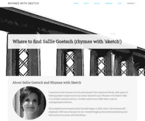 RHymeswithsketch.com(Where to find Sallie Goetsch (rhymes with 'sketch')) Screenshot