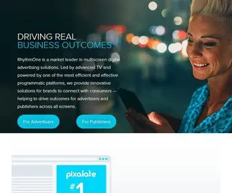 RHYThmone.com(A Global Leader in Multiscreen Advertising) Screenshot