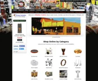 RHYTHMtraders.com(Rhythm Traders Drum Shop) Screenshot