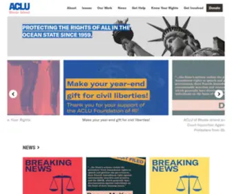 Riaclu.org(ACLU of Rhode Island) Screenshot