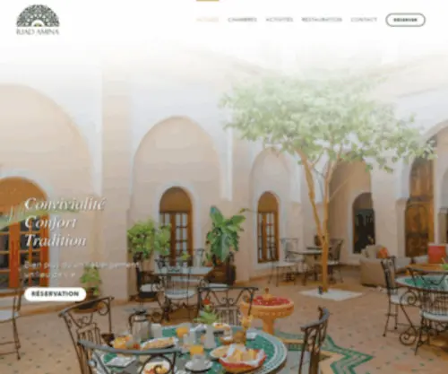 Riadamina.com(Riad Amina à Marrakech) Screenshot