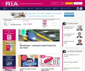 Ria.fr(L&#039;actualité de l&#039;industrie agroalimentaire) Screenshot