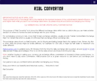 Rialconverter.com(Iranian Rial Exchange Rate) Screenshot