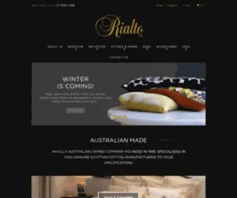 Rialtolinen.com.au(Australian made Bed Linen & Towels) Screenshot