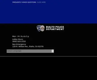 Rialtopolice.com(The Rialto Police Department) Screenshot