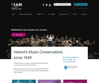 Riam.ie(Royal Irish Academy of Music) Screenshot