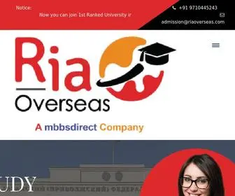 Riaoverseas.com(Ria Overseas) Screenshot