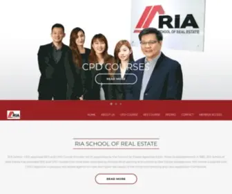 Riaschool.com.sg(RIA School of Real Estate is an Approved Course Provider (ACP)) Screenshot