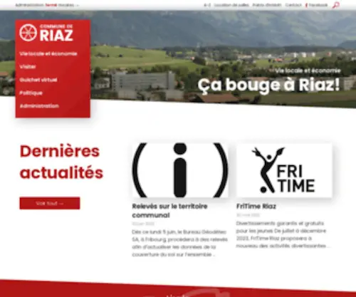 Riaz.ch(Commune de Riaz) Screenshot
