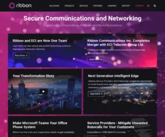 Ribboncommunications.com(IP Optical Networking and Communications) Screenshot