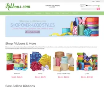 Ribbons.com(A site dedicated to ribbon whose primary use) Screenshot