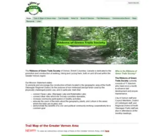 Ribbonsofgreen.ca(Ribbons of Green Trails Society Vernon BC) Screenshot