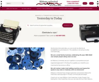 Ribbonsunlimited.com(Ribbons unlimited Printer and Typewriter Supplies) Screenshot