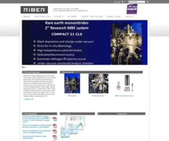 Riber.com(Riber, Molecular Beam Epitaxy (MBE) products and services) Screenshot