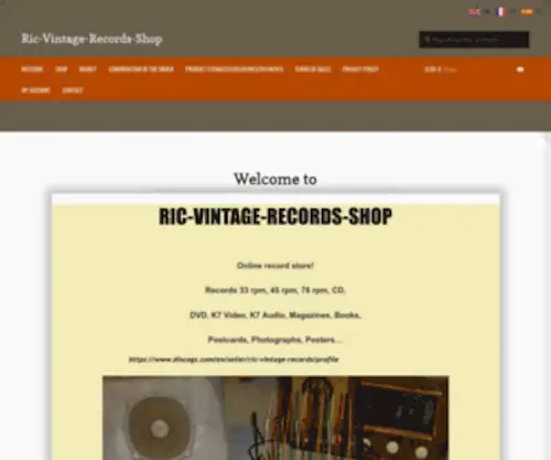 Ric-Vintage-Records-Shop.com(Disquaire en ligne (disques neufs & d'occasion)) Screenshot