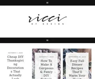 Riccibydesign.com(Ricci By Design) Screenshot