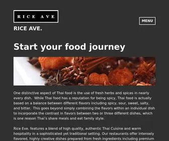 Riceave.com(One distinctive aspect of Thai food) Screenshot