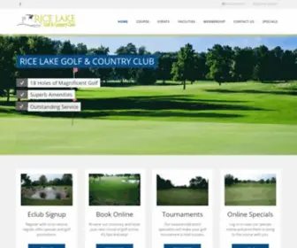 Ricelakegolfandcountryclub.com(Rice Lake) Screenshot