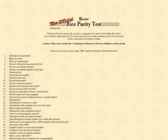 Ricepuritytest.com(Purity) Screenshot