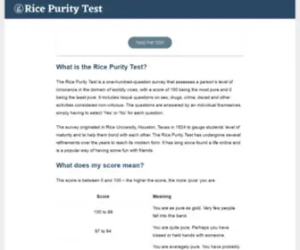 Ricepuritytest.io(ricepuritytest) Screenshot