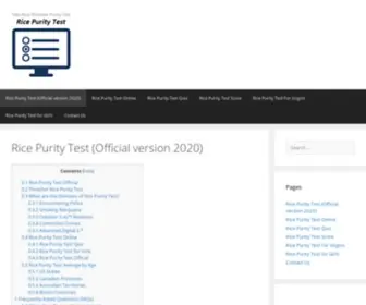 Ricepuritytestofficial.com(Purity Test) Screenshot