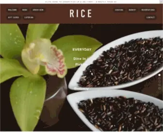 Ricerestaurant.com(RICE) Screenshot