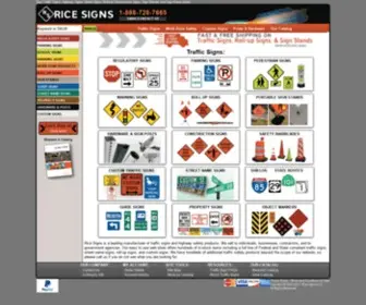 Ricesigns.com(Traffic Signs) Screenshot