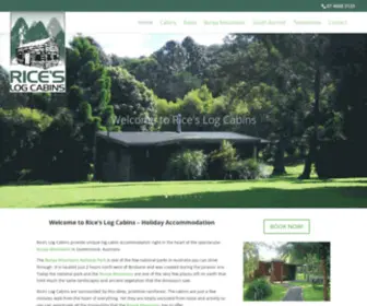 Riceslogcabins.com.au(Rice's Log Cabins) Screenshot