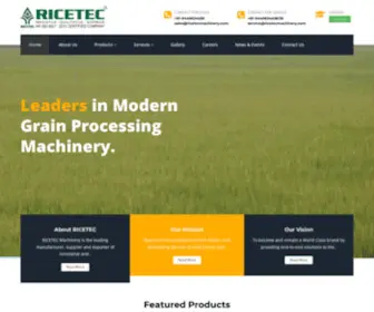 Ricetecmachinery.com(Grain Processing Machinery) Screenshot