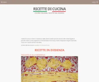 Ricettadicucina.com(Ricette di Cucina in evidenza e men) Screenshot