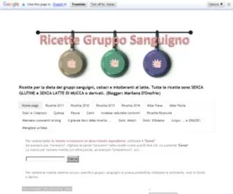 Ricettegrupposanguigno.com(Ricette Gruppo Sanguigno) Screenshot